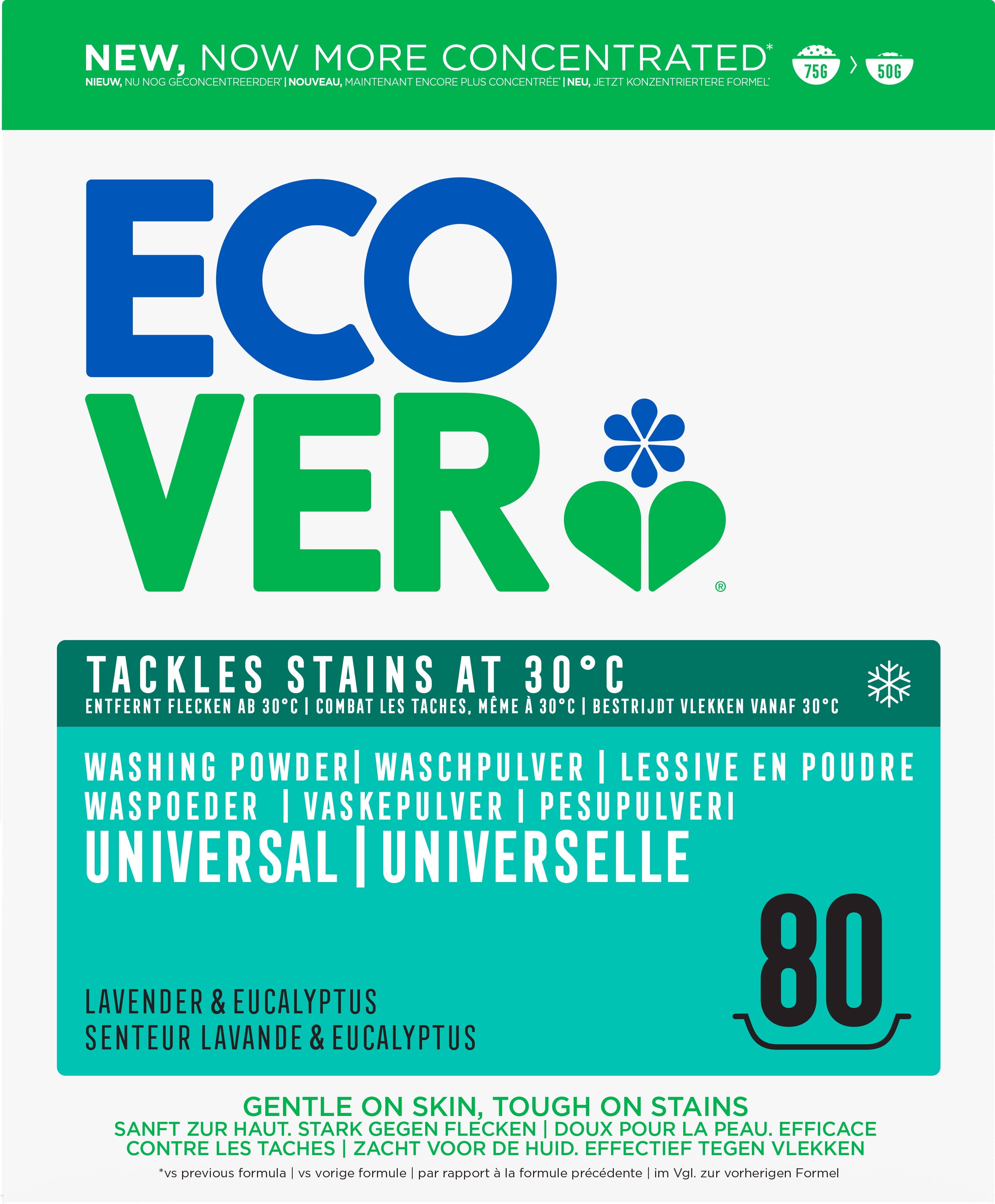 Стиральный порошок автомат Ecover Universal экологичный суперконцентрат 4кг