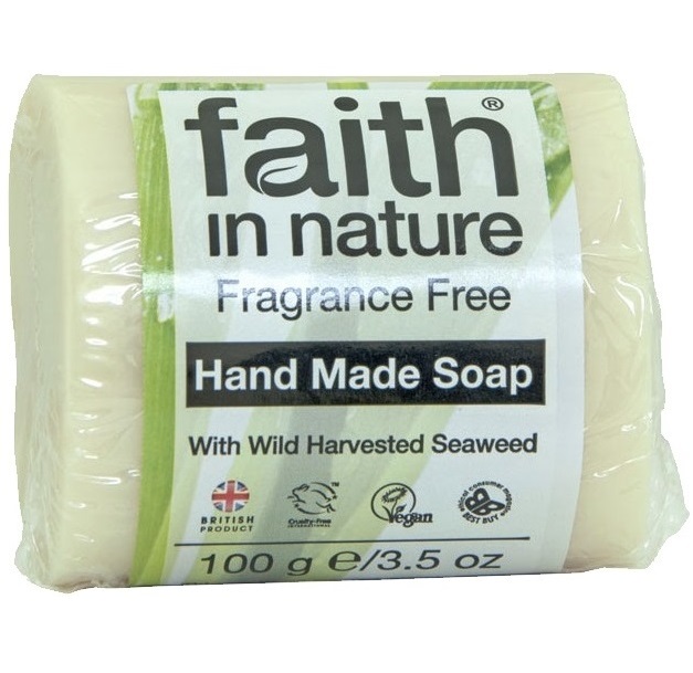 Антибактерильное мыло ручной работы faith in nature без запаха, 100г